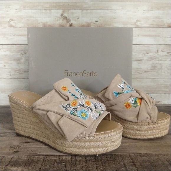 Franco Sarto Talinda Wedge Espadrilles Sandals 10